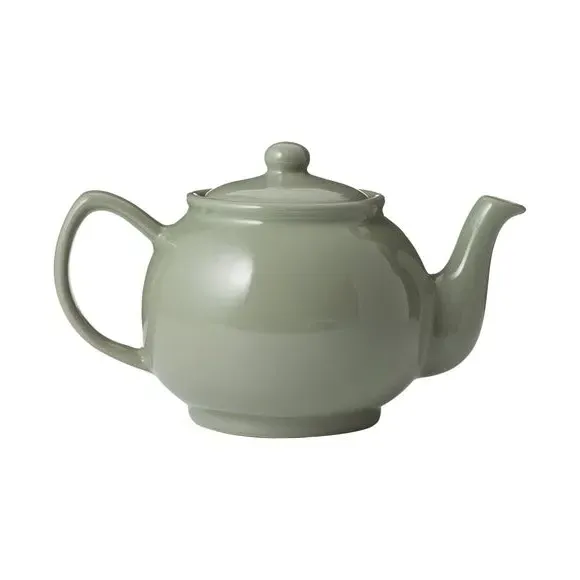 6-Cup Teapot with Non-Drip Spout - Green, Stoneware