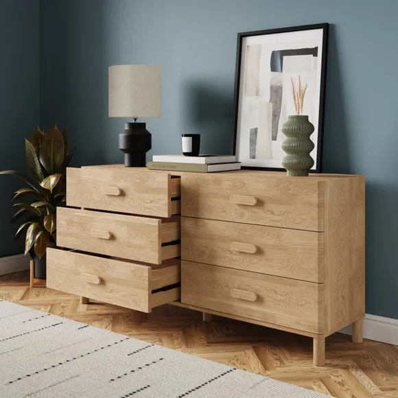 6-Drawer Chest - Oak Effect