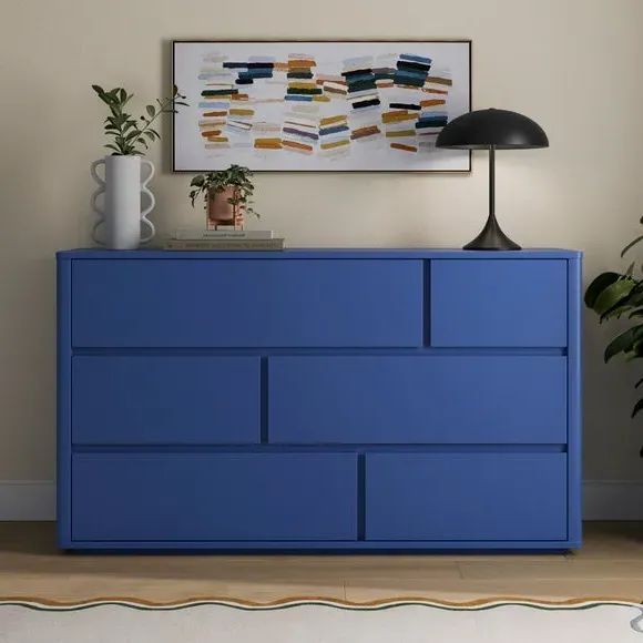 6 Drawer Chest with Metal Runners - Oak Effect image