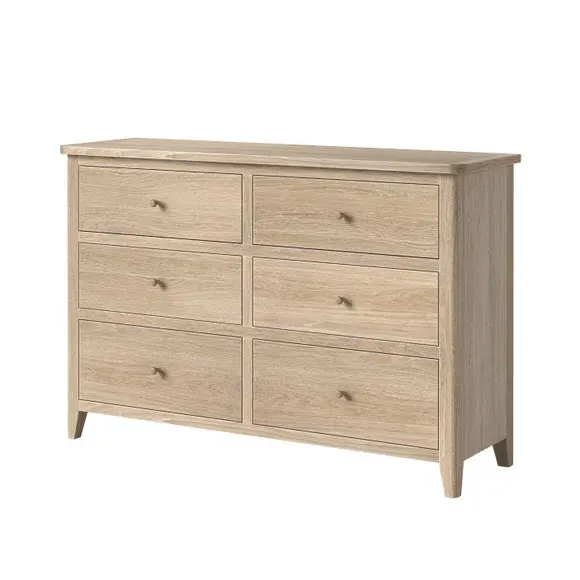 6-Drawer Chest with Storage - Oak, Pine