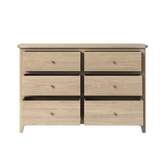 6-Drawer Chest with Storage - Oak, Pine