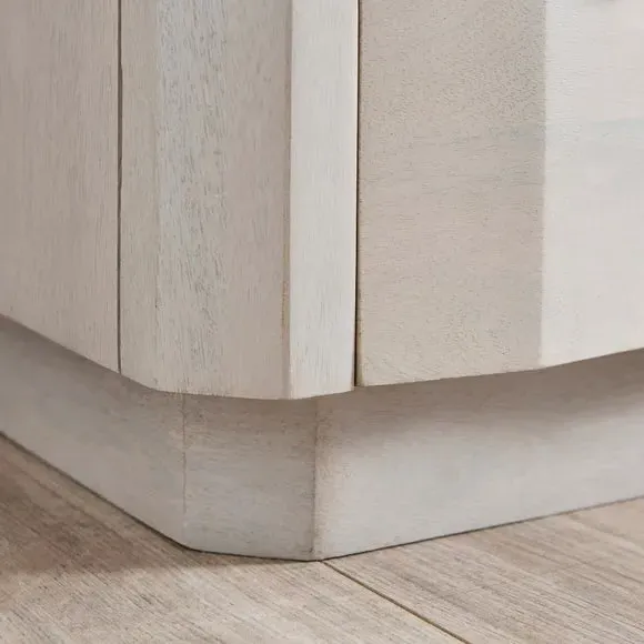 6 Drawer Chest with Whitewash Finish - Mango Wood
