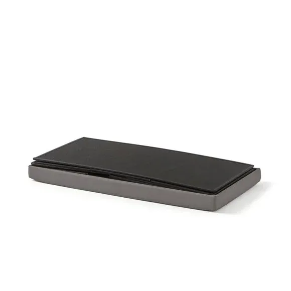 6-Drawer Foldable Ottoman - Grey, Faux Linen