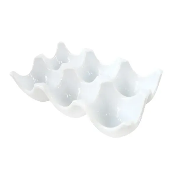 6-Egg Holder - White, Ceramic image