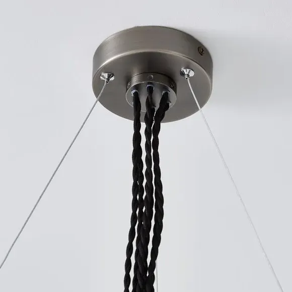 6-Light Ceiling Light - Satin Nickel, Metal