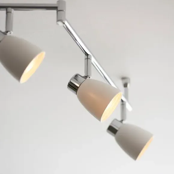 6 Light Semi Flush Spotlight Bar - Chrome