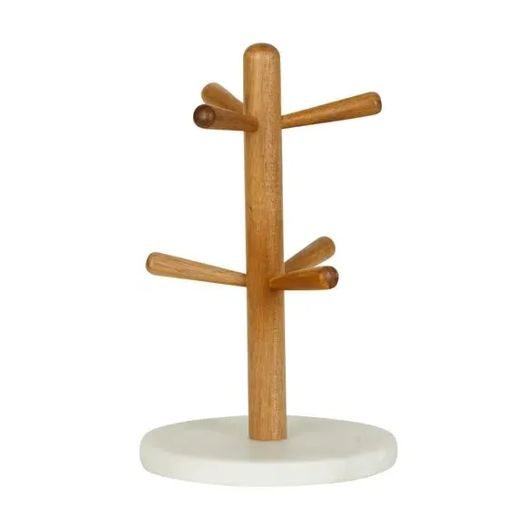 6-Mug Tree Stand - Natural, Wood image