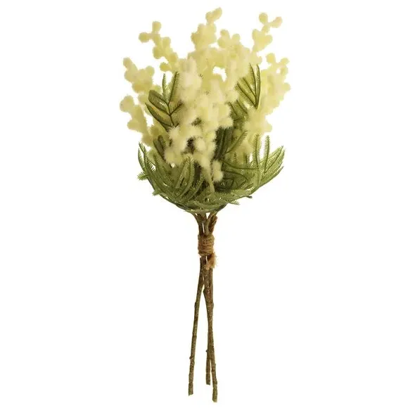 6-Pack Artificial Mimosa Stems - Cream