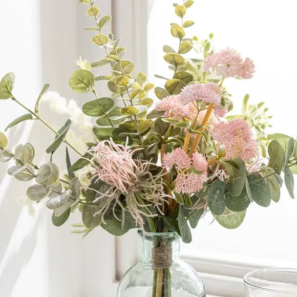 6-Pack Artificial Stems - Cream, Mimosa Achillea