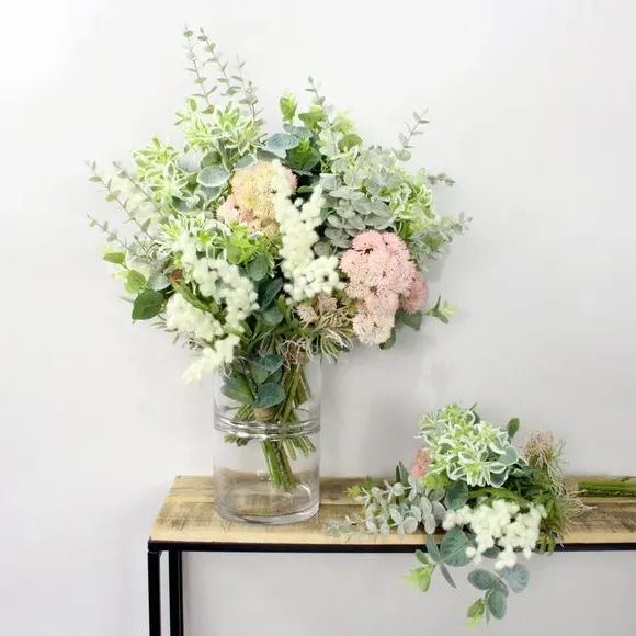 6-Pack Artificial Stems - Cream, Mimosa Achillea