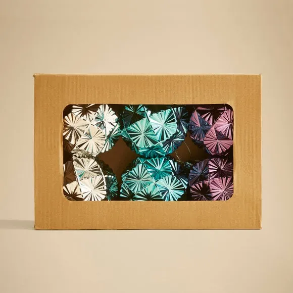 6-Pack Christmas Baubles Shatterproof - Multicolor