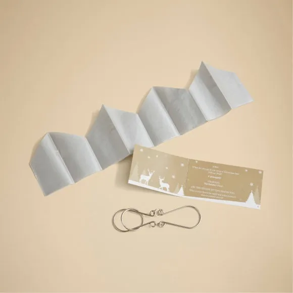 6-Pack Christmas Crackers Tree Design - Silver