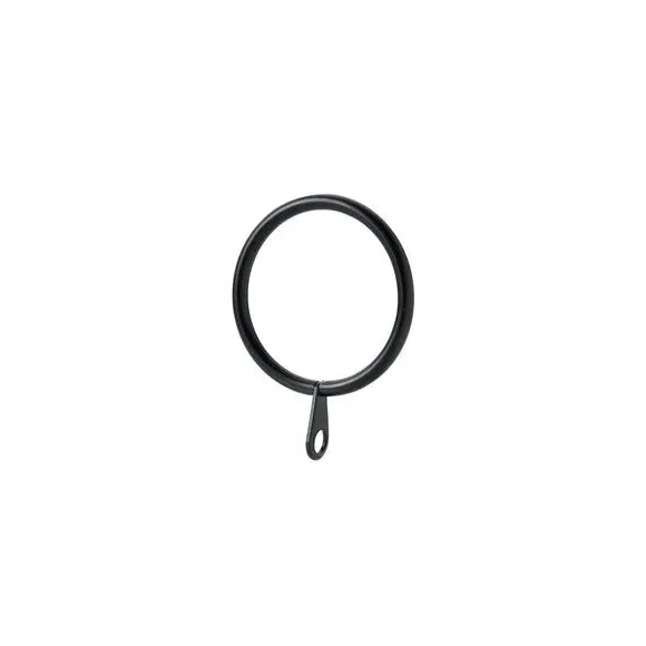6-Pack Curtain Rings 25mm - Matt Black