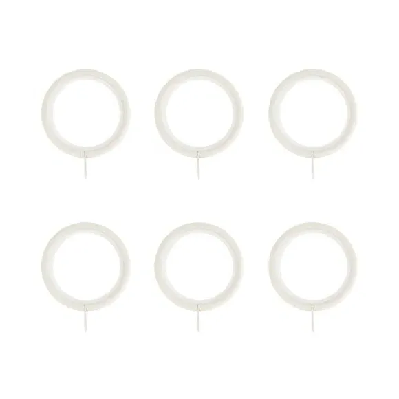 6-Pack Curtain Rings 35mm - Off-White