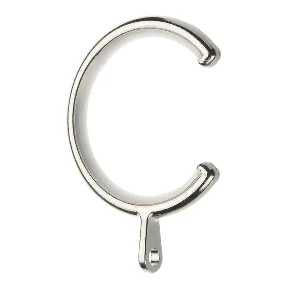 6-Pack Curtain Rings with Lining - Steel image