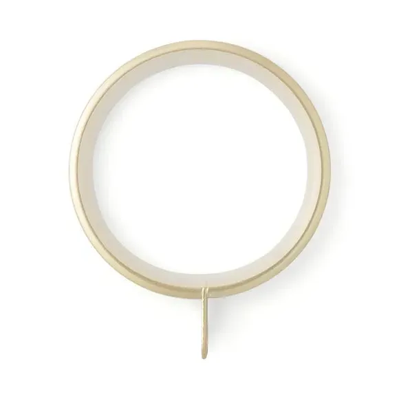 6-Pack Flat Lined Curtain Rings - Brushed Gold