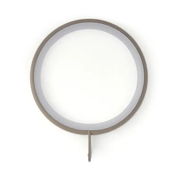6-Pack Flat Lined Curtain Rings - Mole