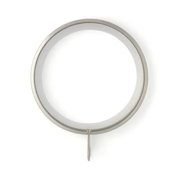 6-Pack Flat Lined Curtain Rings - Nickel