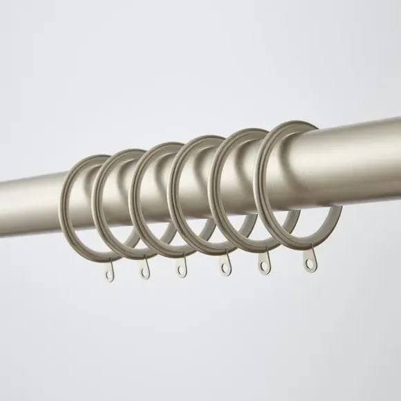 6-Pack Round Curtain Rings - Nickel