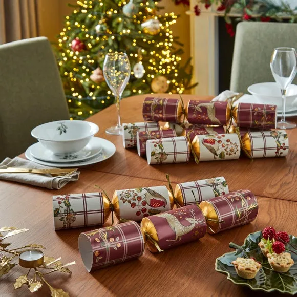 6-Piece Christmas Crackers Set - Red, Paper image