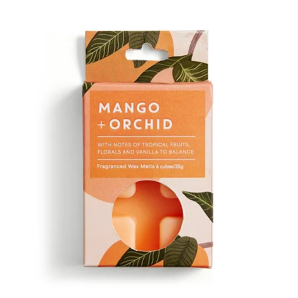 6-Piece Wax Melt Set - Orange, Mango Orchid