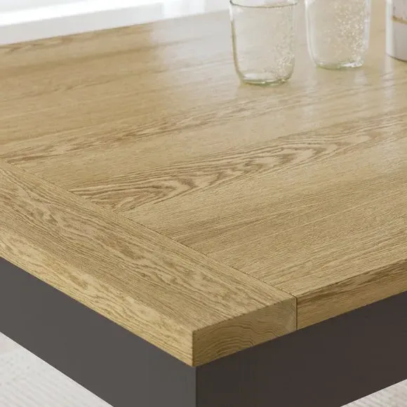 6-Seater Dining Table and Bench Set - Charcoal