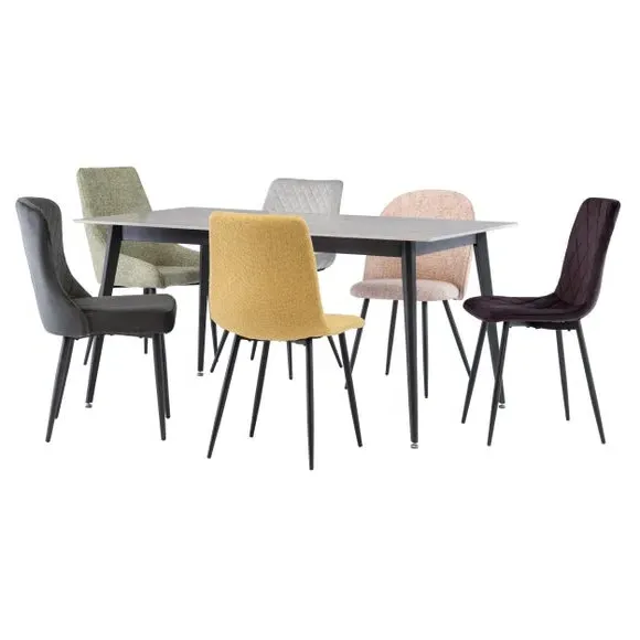 6-Seater Dining Table - Rebecca Grey, Sintered Stone