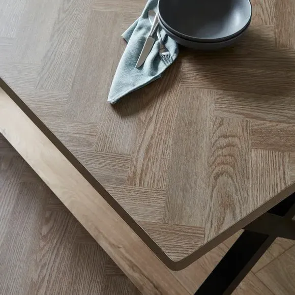 6-Seater Dining Table with 2 Benches - Wood