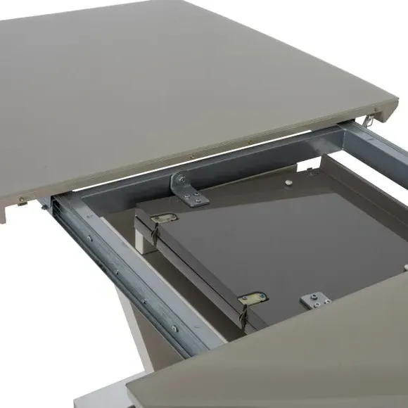 6-Seater Extendable Dining Table - Latte, Glass