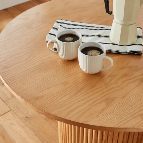 6-Seater Oval Dining Table - Ash Wood