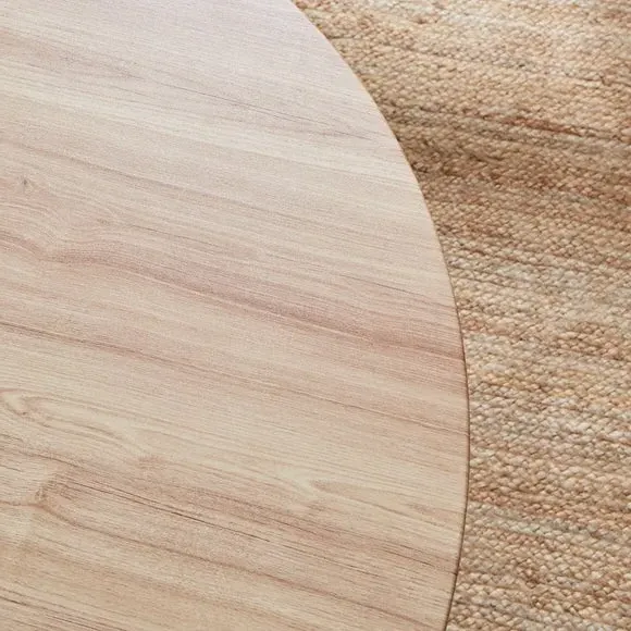 6-Seater Oval Dining Table - Natural, Wood Effect