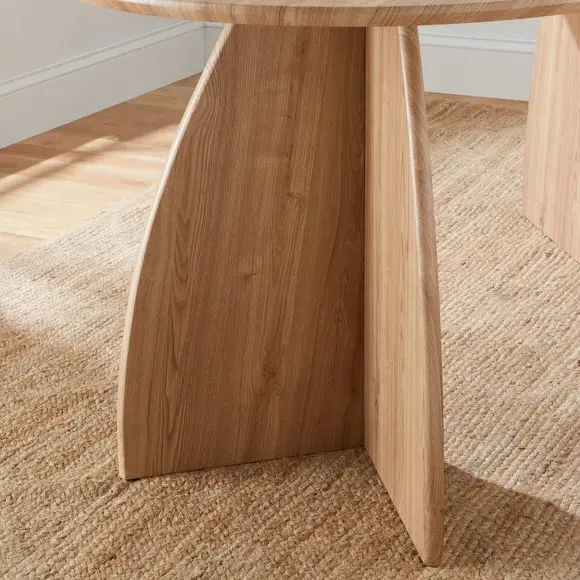 6-Seater Oval Dining Table - Natural, Wood Effect