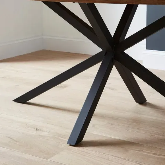 6-Seater Oval Dining Table - Oak, Parquet