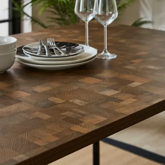 6-Seater Rectangular Dining Table - Brown, Wood