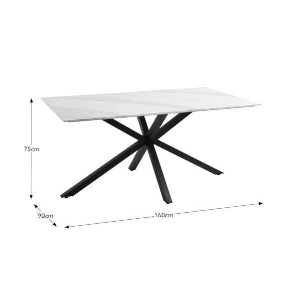 6-Seater Rectangular Dining Table - Stone