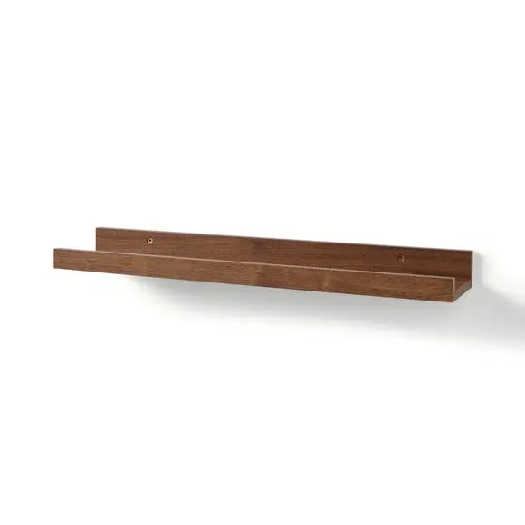60cm Picture Ledge Shelf - Brown, Wood