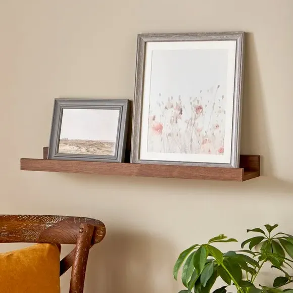 60cm Picture Ledge Shelf - Brown, Wood image