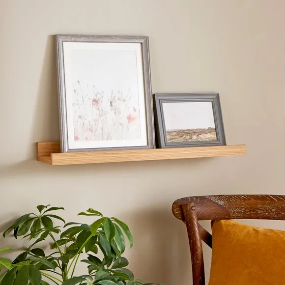 60cm Picture Ledge Shelf - Natural, Wood