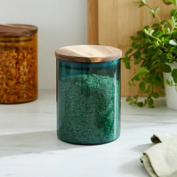650ml Storage Jar - Green, Borosilicate Glass image