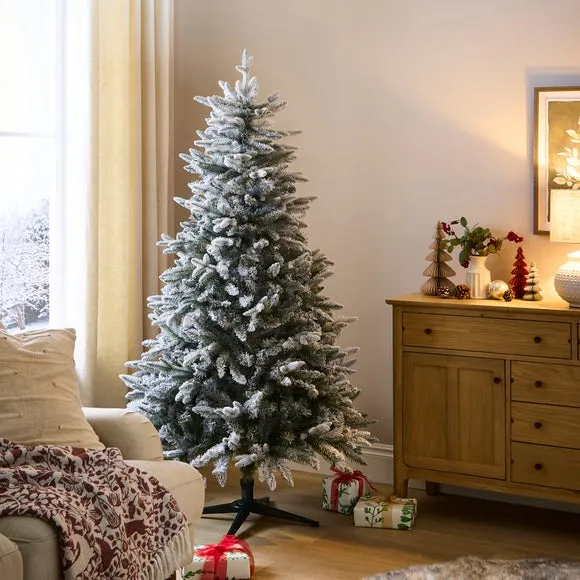 6ft Christmas Tree Snow-Dusted - White, Spruce image