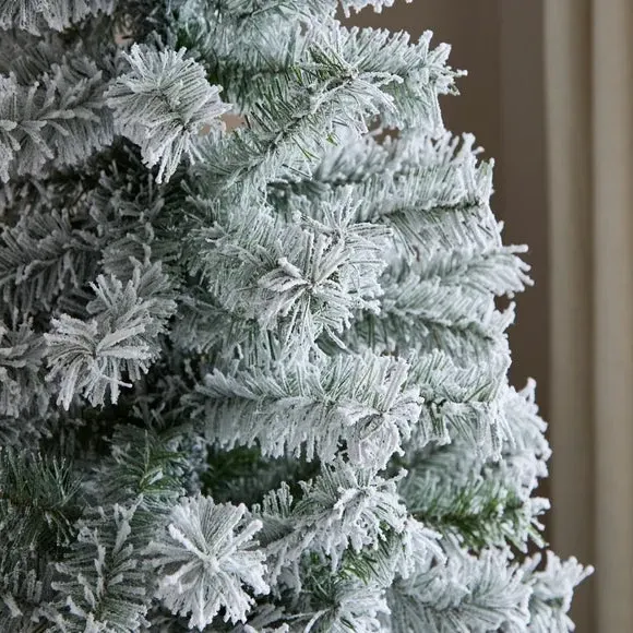 6ft Christmas Tree with Flocked Effect - Green