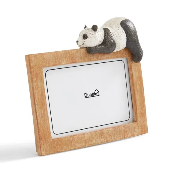 6x4 Photo Frame Panda Design - Black/White, Resin