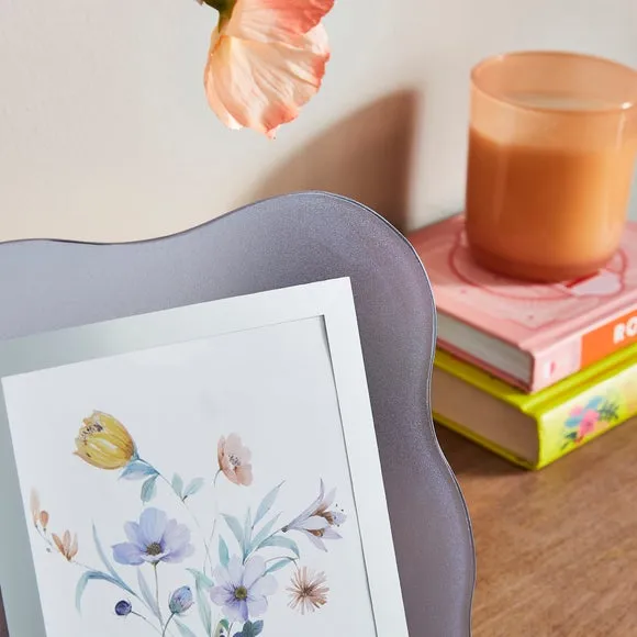 6x4 Photo Frame Wavy Edge - Cornflower, Glass