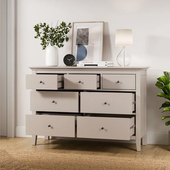 7-Drawer Chest with Metal Handles - Natural