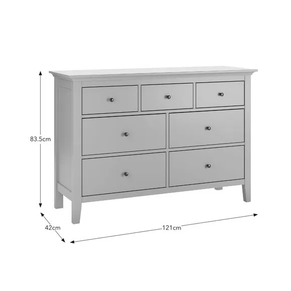 7-Drawer Chest with Metal Handles - Natural