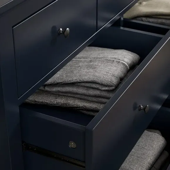 7-Drawer Chest with Metal Handles - Navy