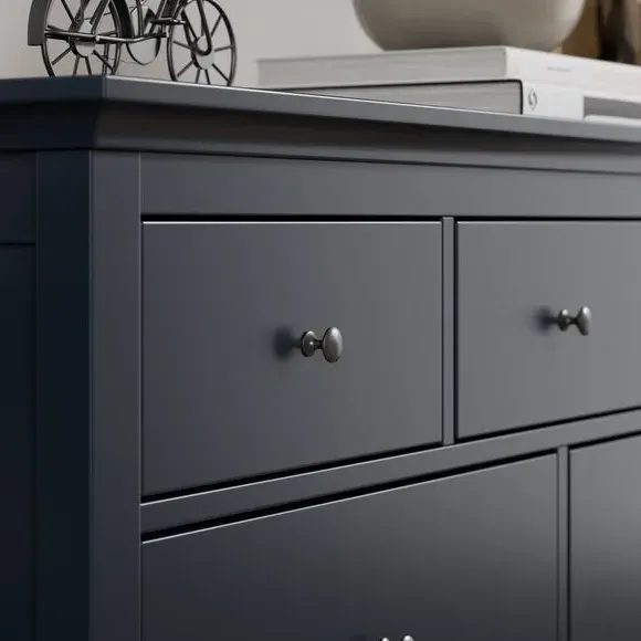 7-Drawer Chest with Metal Handles - Navy