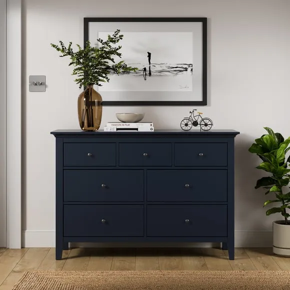 7-Drawer Chest with Metal Handles - Navy