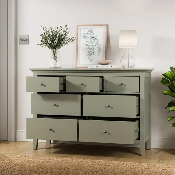7-Drawer Chest with Metal Handles - Sage