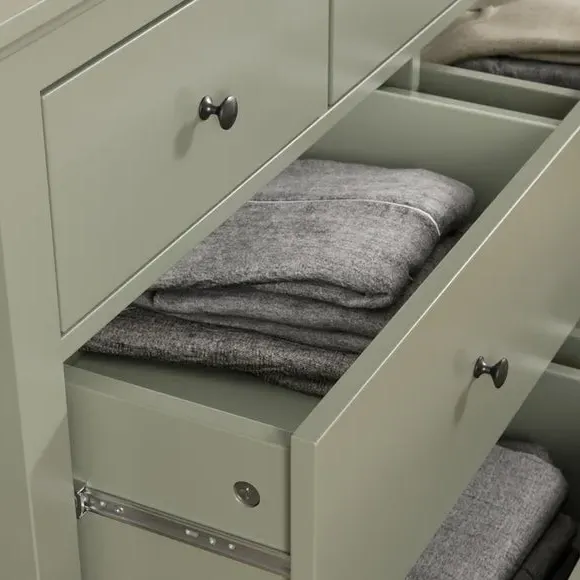 7-Drawer Chest with Metal Handles - Sage